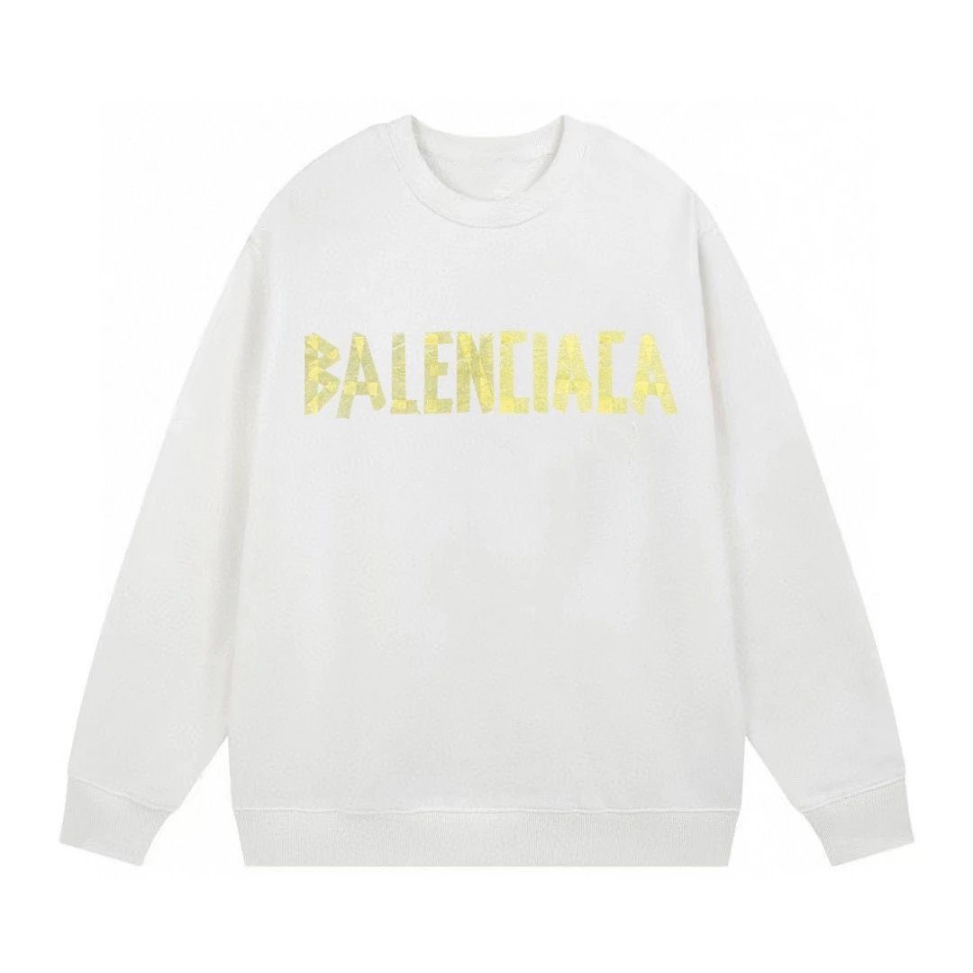Balenciaga Logo Print White Sweatshirt - 1