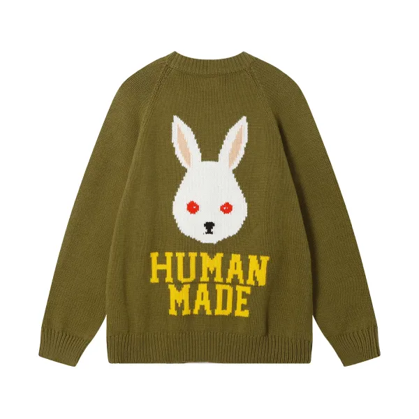 Human Made Dog Knit Sweater Army Green - 15