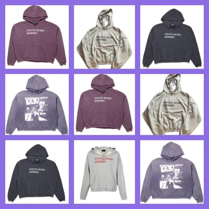 Washed Distressed Zip Hoodie