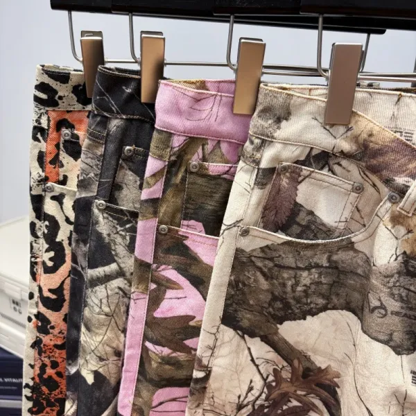 Stüssy x Big Dl Jeans Leopard Print Gradient Washed Denim Jeans - 12