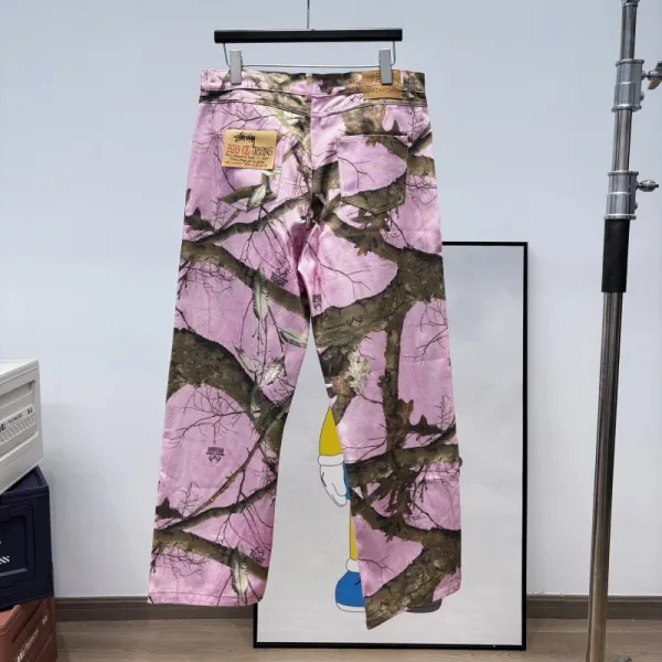 Stüssy x Big Dl Jeans Leopard Print Gradient Washed Denim Jeans - 19