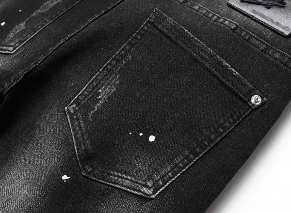 Dsquared2 Distressed Black Paint-Splatter Jeans - 11