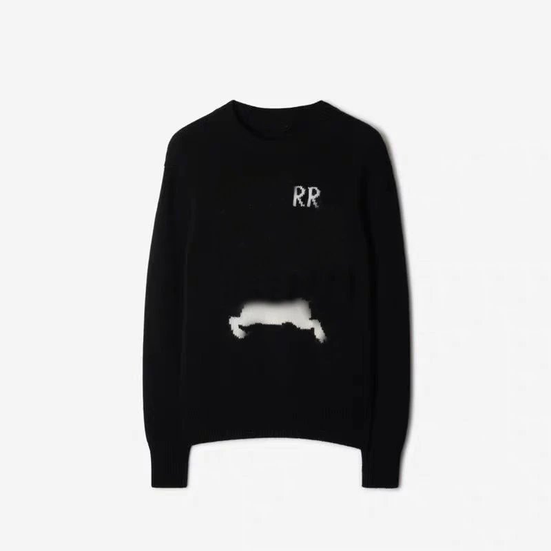 Raf Simons x Sterling Ruby RR Distressed Knit Sweater Black - 4