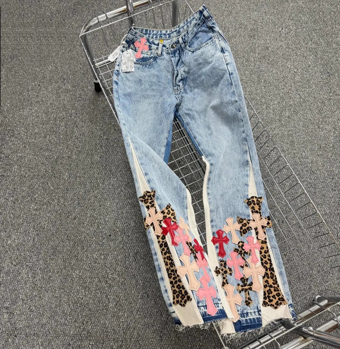 Gallery Dept x Levi's Cross-Print Distressed Black Jeans - 20