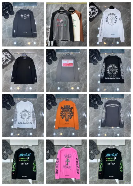 Chrome Hearts Triple Cross Black Long-Sleeve Tee with Lip and Bow Print - 5