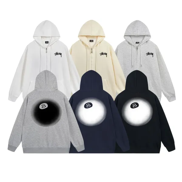 Stüssy Classical Bust Zip-Up Hoodie Navy - 5