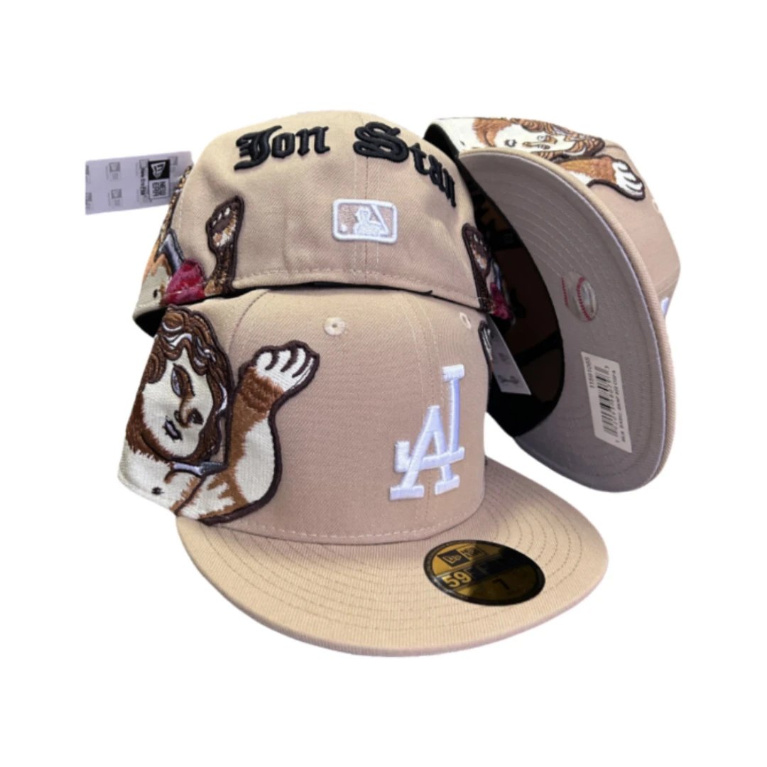 New Era x Jon Stax x Los Angeles Dodgers 59FIFTY Beige Baseball Cap Hats