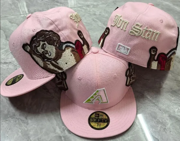 New Era x Jon Stan Arizona Diamondbacks 59FIFTY Pink Embroidered Baseball Cap - 1