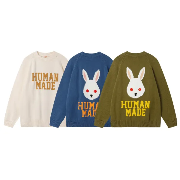 Human Made Dog Knit Sweater Army Green - 11