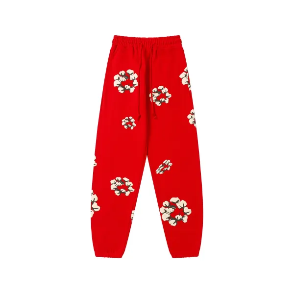 Gucci Cotton Poppy-Print Sweatpants Red - 27