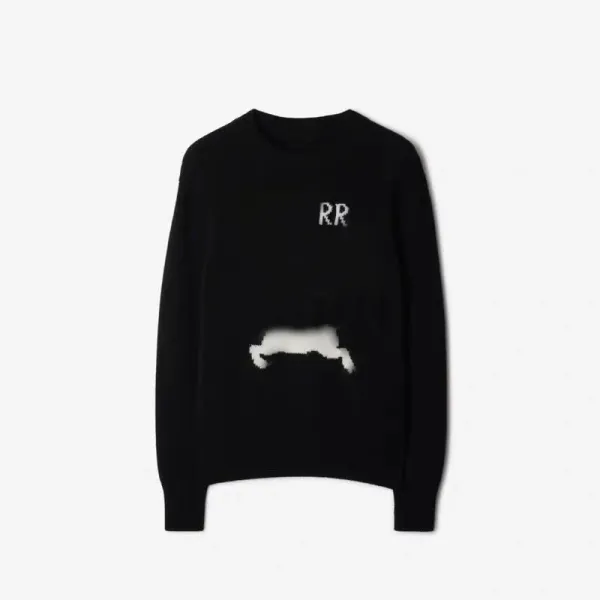 Raf Simons x Sterling Ruby RR Distressed Knit Sweater Black - 1