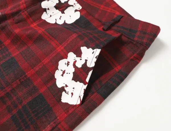 Burberry Check Print Floral Shorts Red - 23