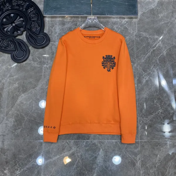 Chrome Hearts Triple Cross Black Long-Sleeve Tee with Lip and Bow Print - 25