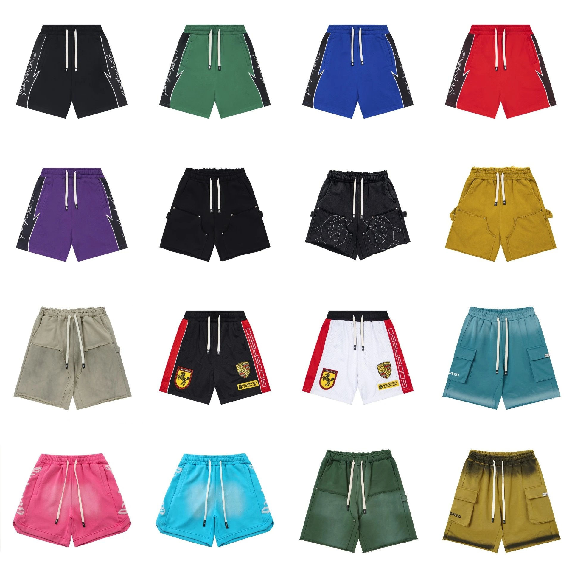 God@speed American Street Hip-Hop Washed Shorts