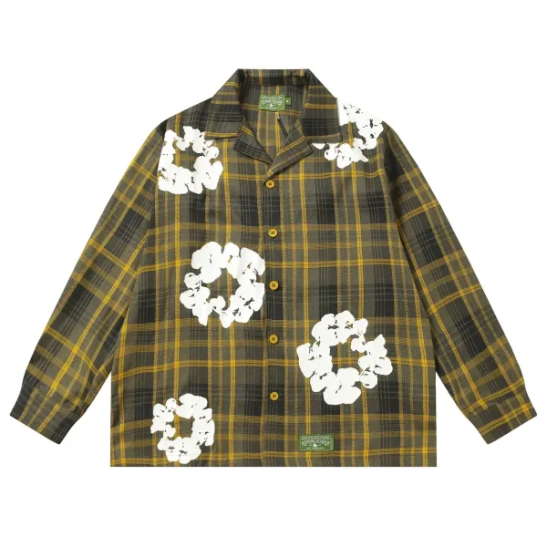 Adenim Tears x African Plaid Co. Floral Plaid Shirt - 1