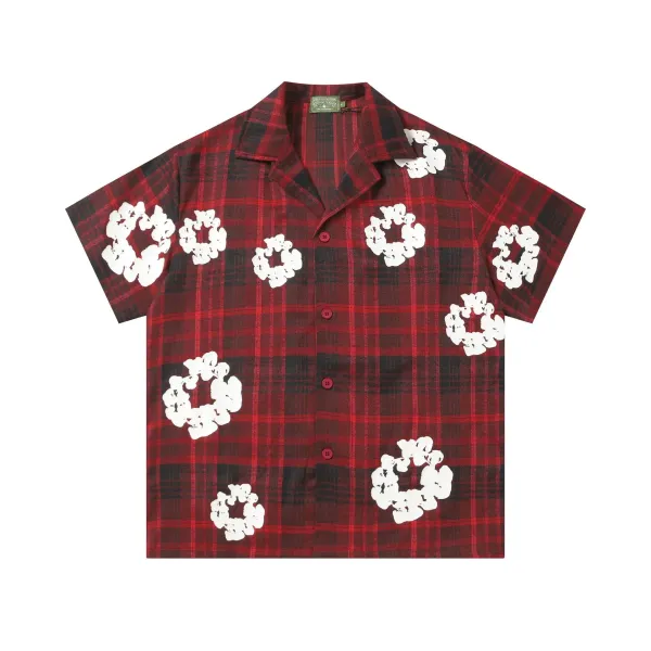Burberry Check Print Floral Shorts Red - 11