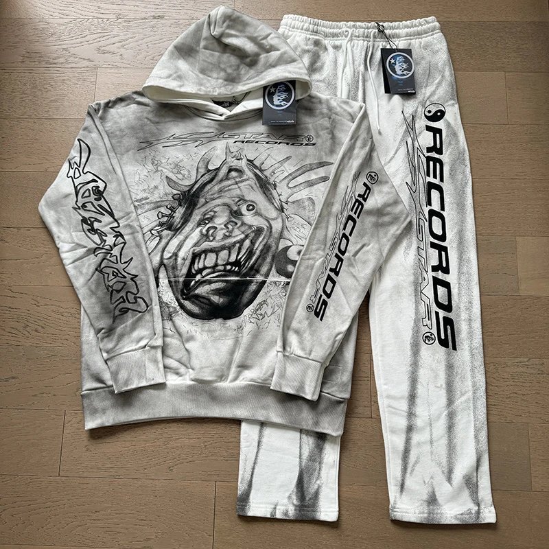 Hellstar X-Flame Black Multicolor Hoodie and Sweatpants Set - 17