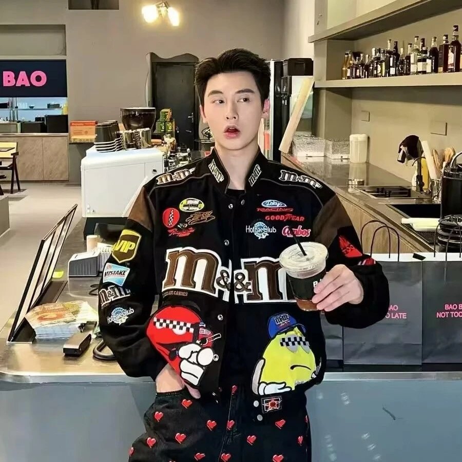 Embroidered Racer Motorcycle Jacket