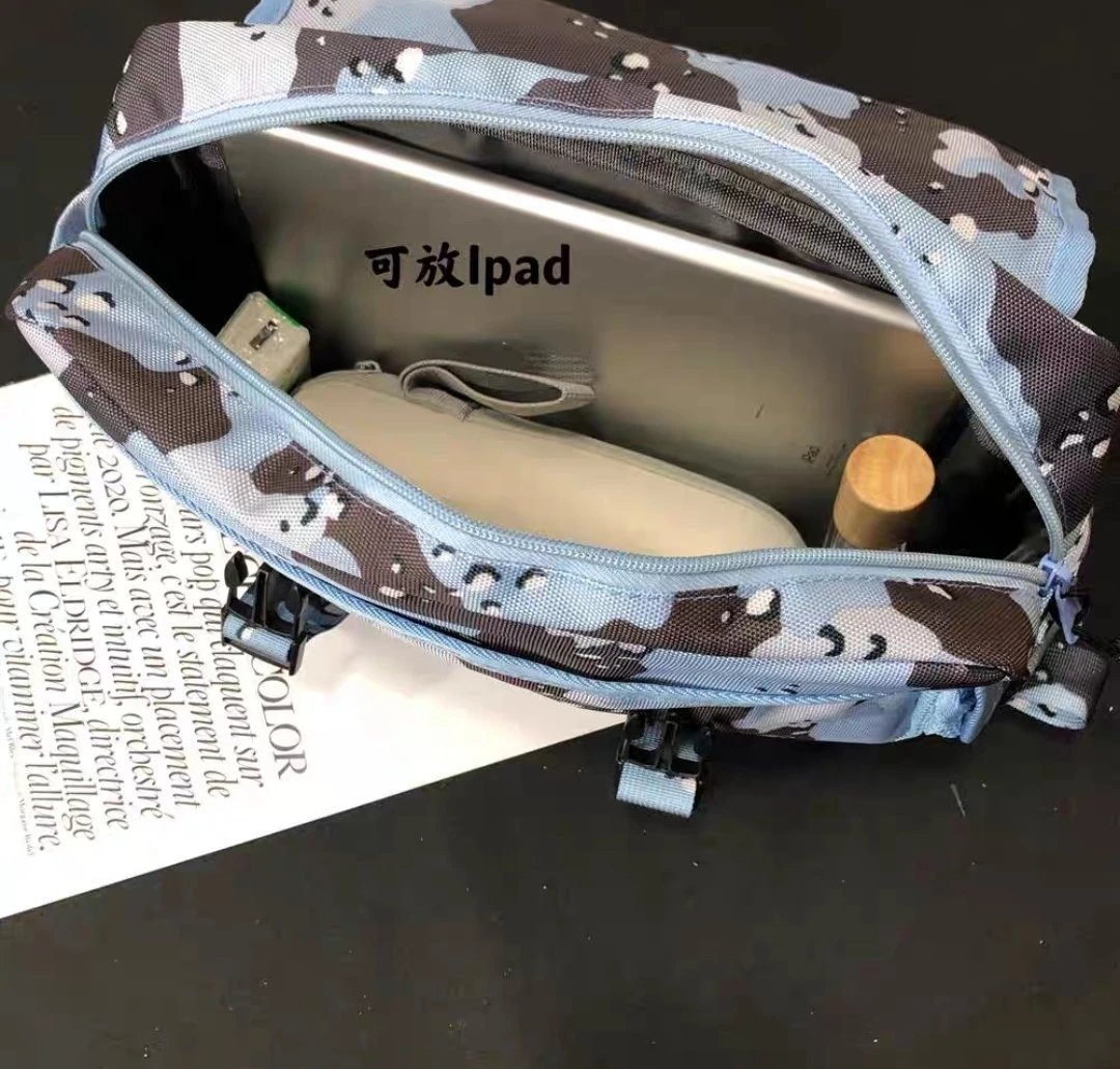 Supreme Mesh Utility Belt Bag Light Blue Camo Crossbody Bag - 7