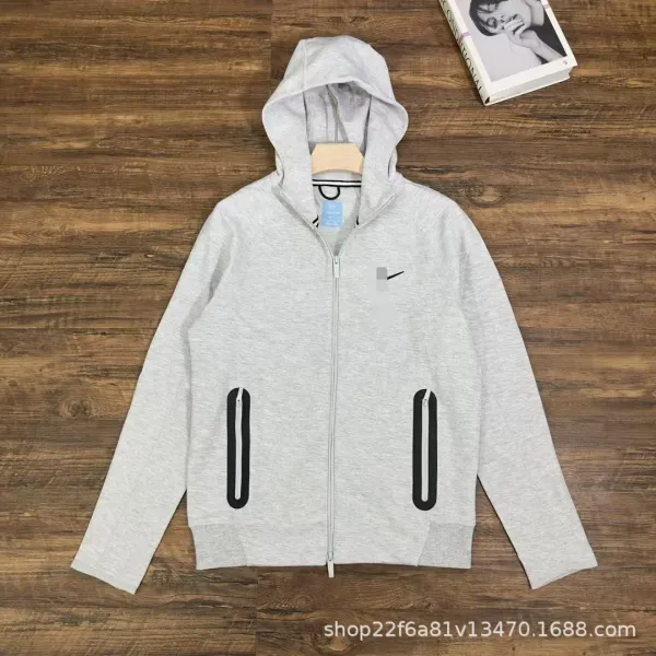 Nike Tech Fleece Full-Zip Hoodie Light Gray Hoodie - 1