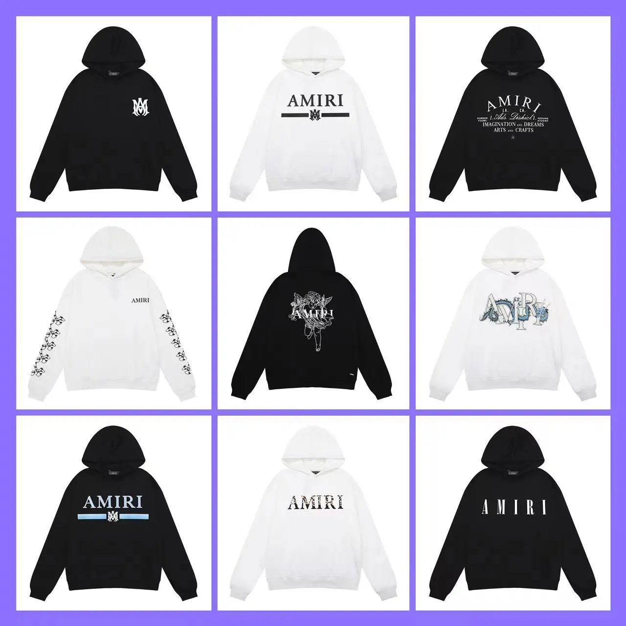 AM1R1 ICON the Year of the Loong Red Rabbit Letter Hooded Guards for Men and Women