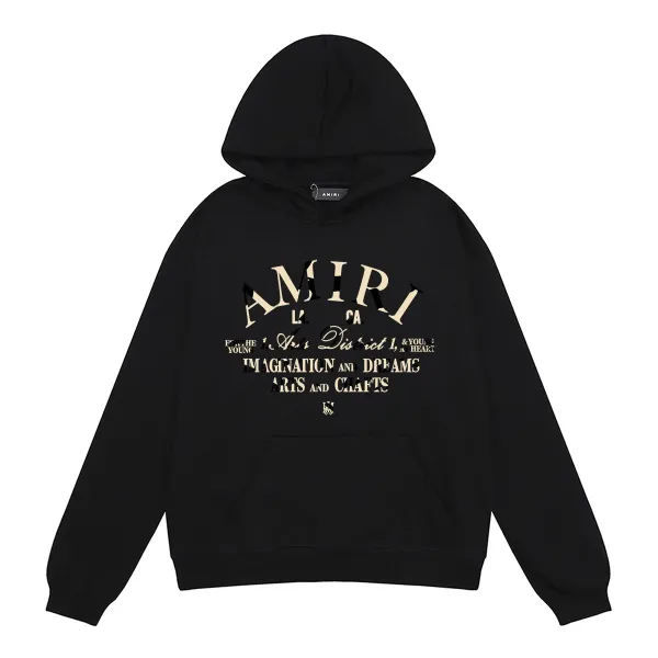Amiri District 1 Graphic Hoodie Black - 1
