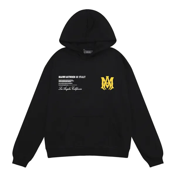 Amiri Logo Hoodie Black - 1