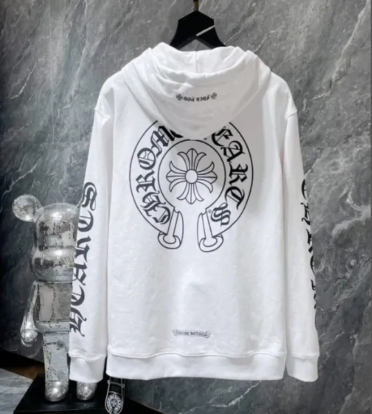 Chrome Hearts Cross Motif Hoodie White - 18