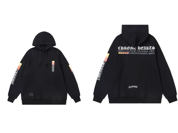Chrome Hearts Cross Embroidered Black Hoodie - 16