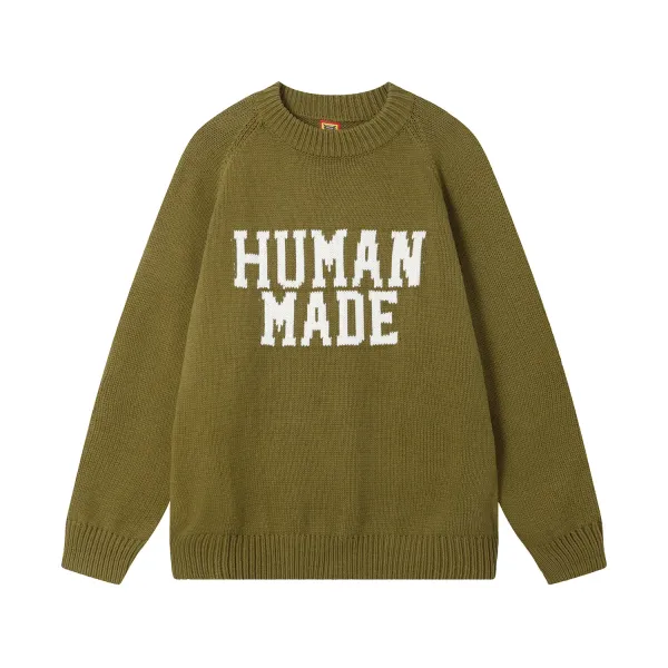 Human Made Dog Knit Sweater Army Green - 14