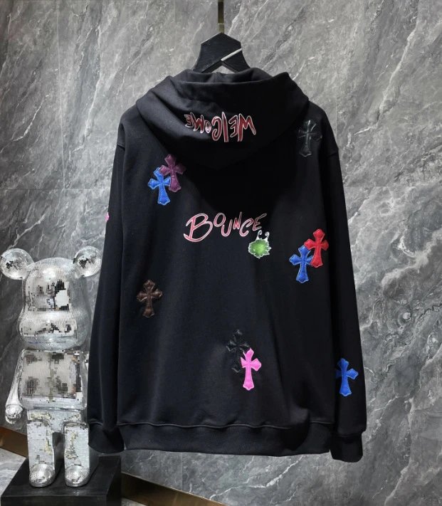 Chrome Hearts Cross Motif Hoodie White - 23