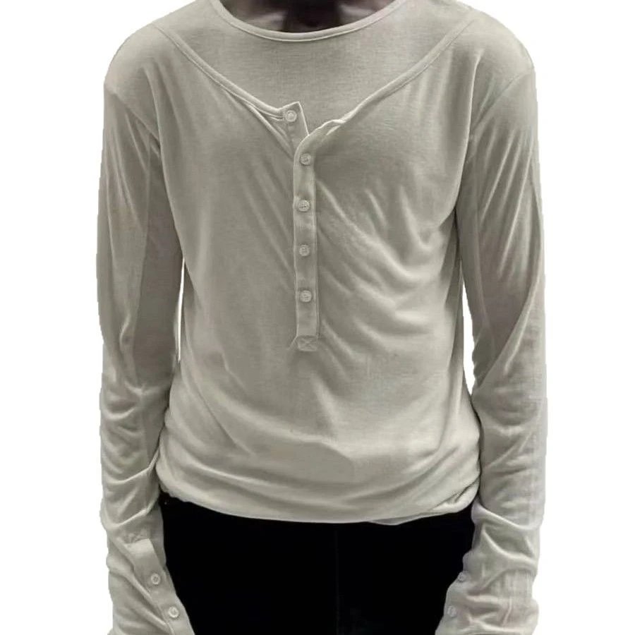 NoFaith Double-Layer Button Long Sleeve