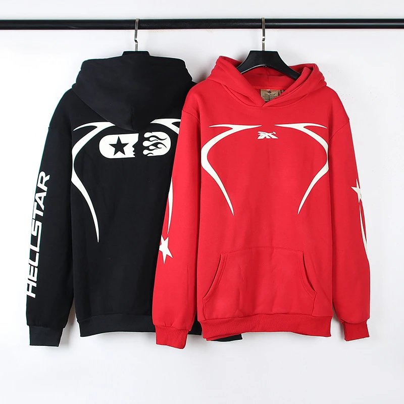 Hellstar Sports Flame Logo Hoodie Black Pink - 18