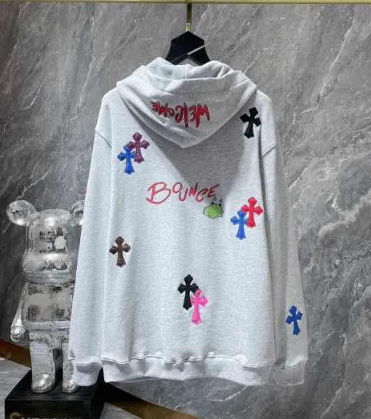 Chrome Hearts Cross Motif Hoodie White - 24