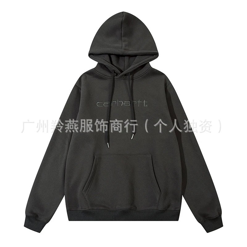 Letter Embroidery Fleece Hoodie photo 4