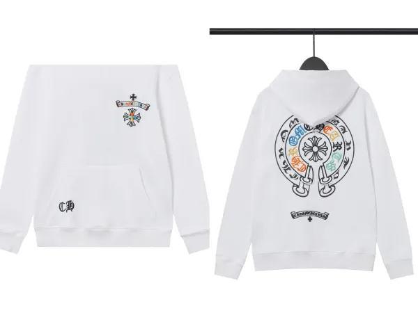 Chrome Hearts Cross Embroidered Black Hoodie - 15