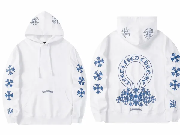 Chrome Hearts Cross Embroidered Black Hoodie - 24