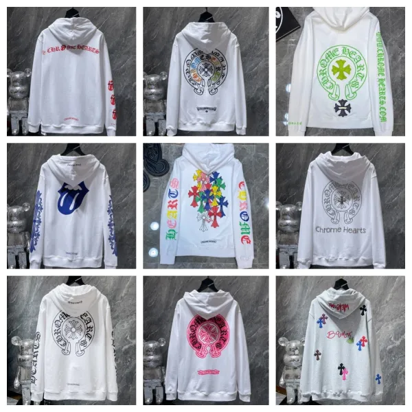 Chrome Hearts Cross Motif Hoodie White - 3