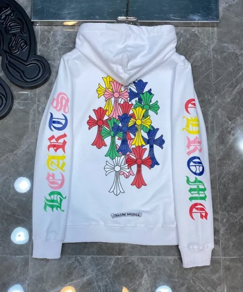 Chrome Hearts Cross Motif Hoodie White - 7