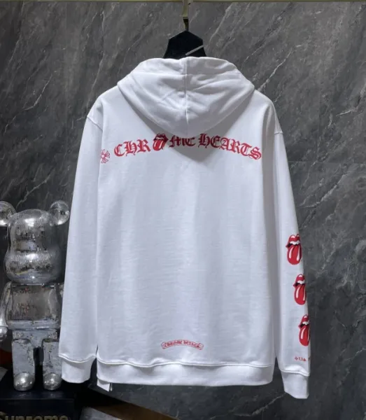 Chrome Hearts Cross Motif Hoodie White - 5