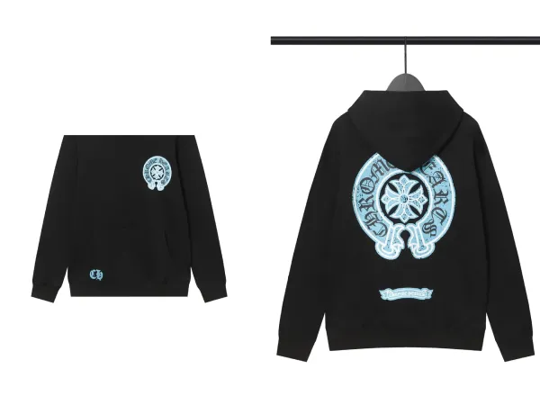 Chrome Hearts Cross Embroidered Black Hoodie - 42