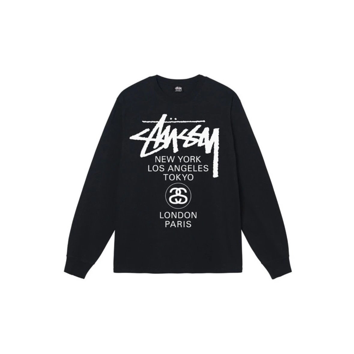 Stüssy World Tour Long Sleeve T-Shirt White - 4