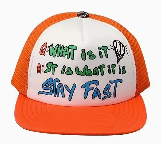 Philipp Plein x Stay Fast Trucker Hat Orange - 1