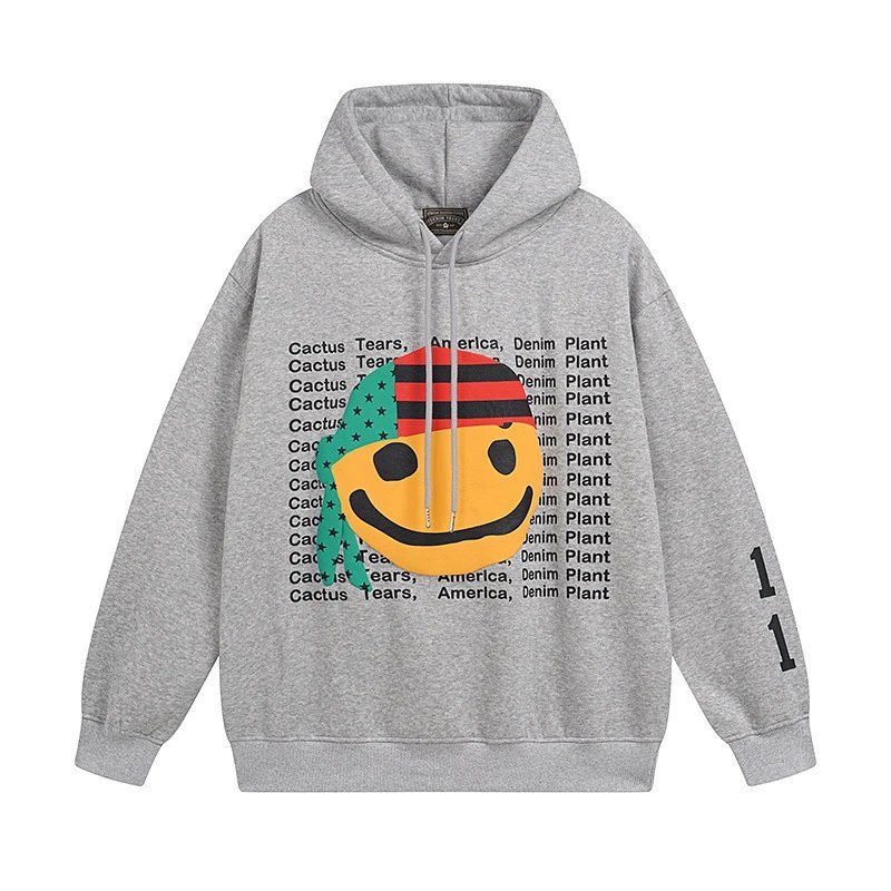 Cactus Plant Flea Market x Denim Tears Smiley Hoodie Black - 6
