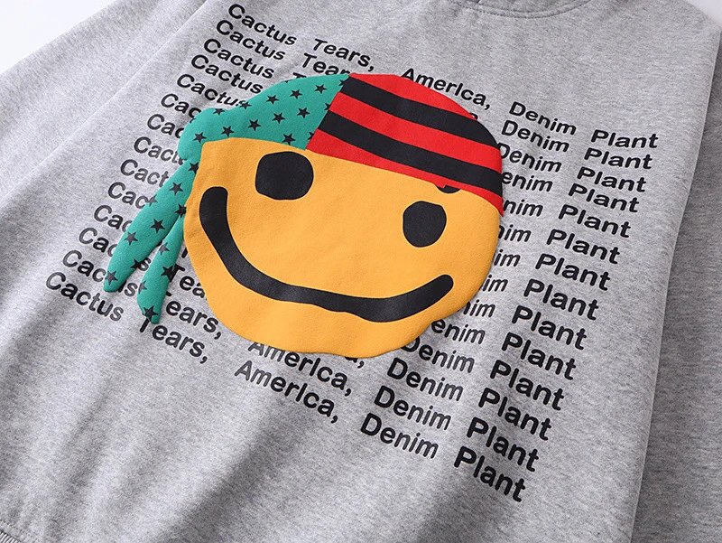 Cactus Plant Flea Market x Denim Tears Smiley Hoodie Black - 9