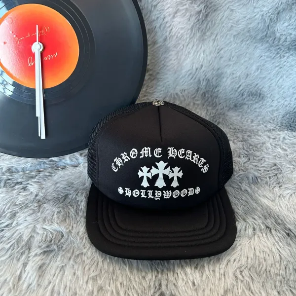 Chrome Hearts Hollywood Trucker Hat Black - 1