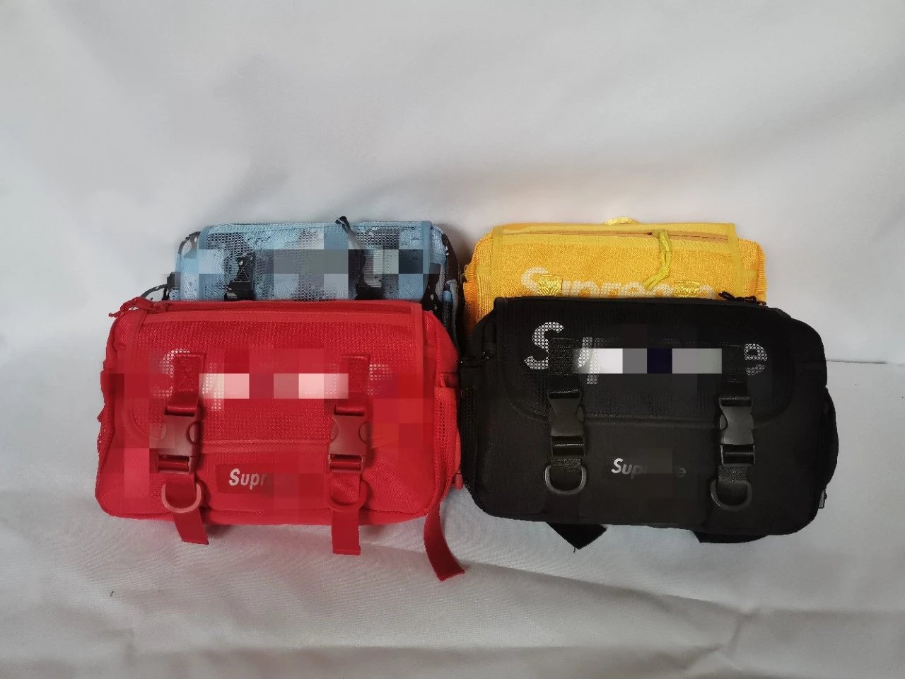 Supreme Mesh Utility Belt Bag Light Blue Camo Crossbody Bag - 3