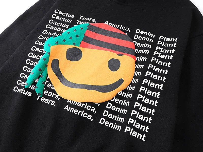 Cactus Plant Flea Market x Denim Tears Smiley Hoodie Black - 16
