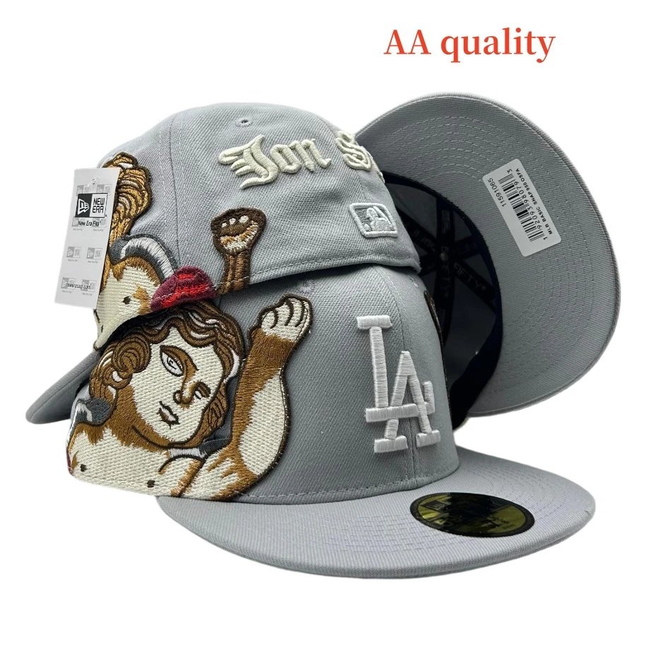 New Era x Jon S. Los Angeles Dodgers Gray 59FIFTY Fitted Cap - 1