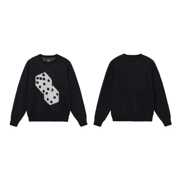 Stüssy Dice Knit Sweater Black - 1
